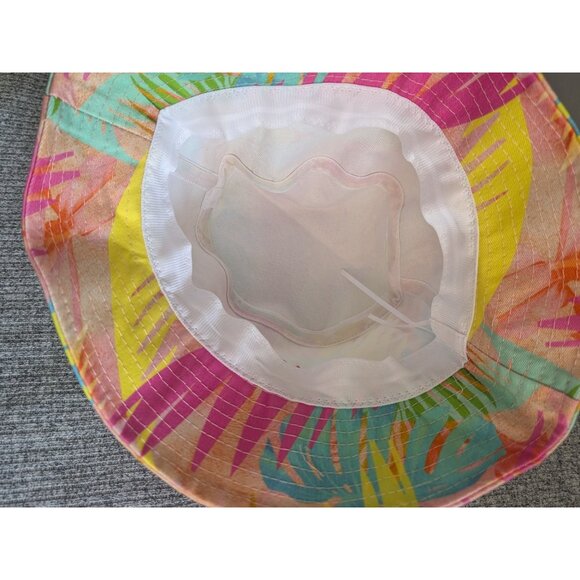 Bacardi Rum Branded Bucket Hat, Light Pastel Tropical Palm Pattern - Picture 3 of 3